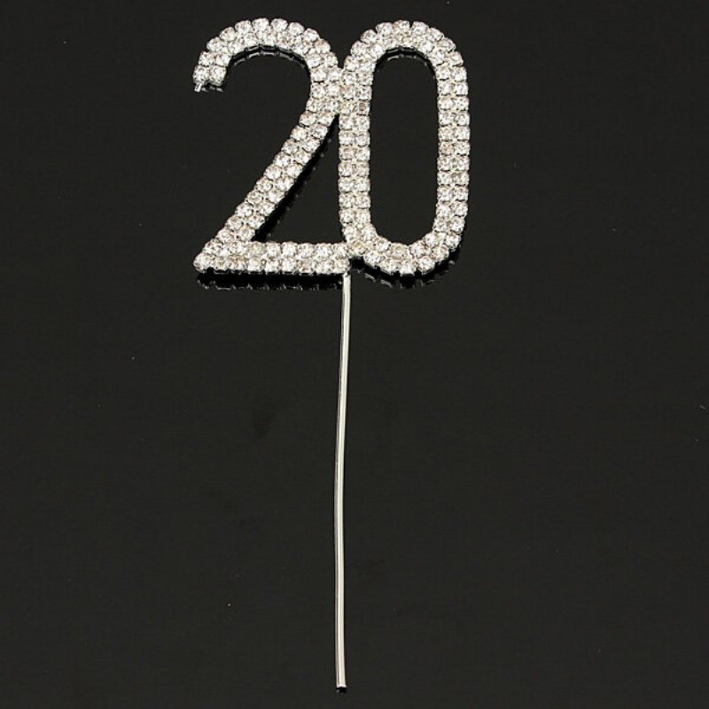 Sparkling Crystals Födelsedag Anniversary Number Cake Topper