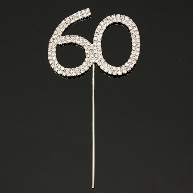 Sparkling Crystals Födelsedag Anniversary Number Cake Topper