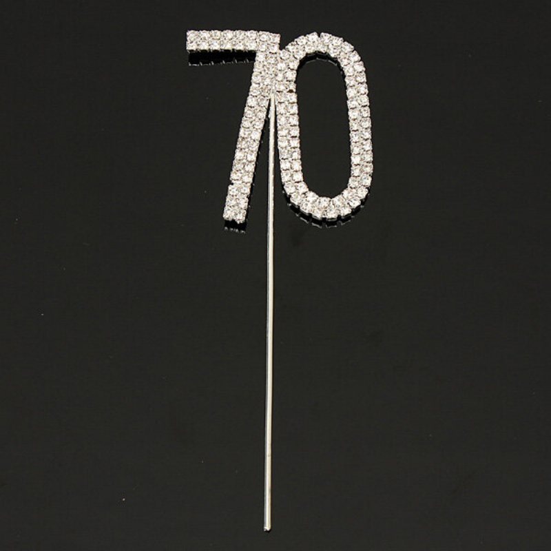 Sparkling Crystals Födelsedag Anniversary Number Cake Topper