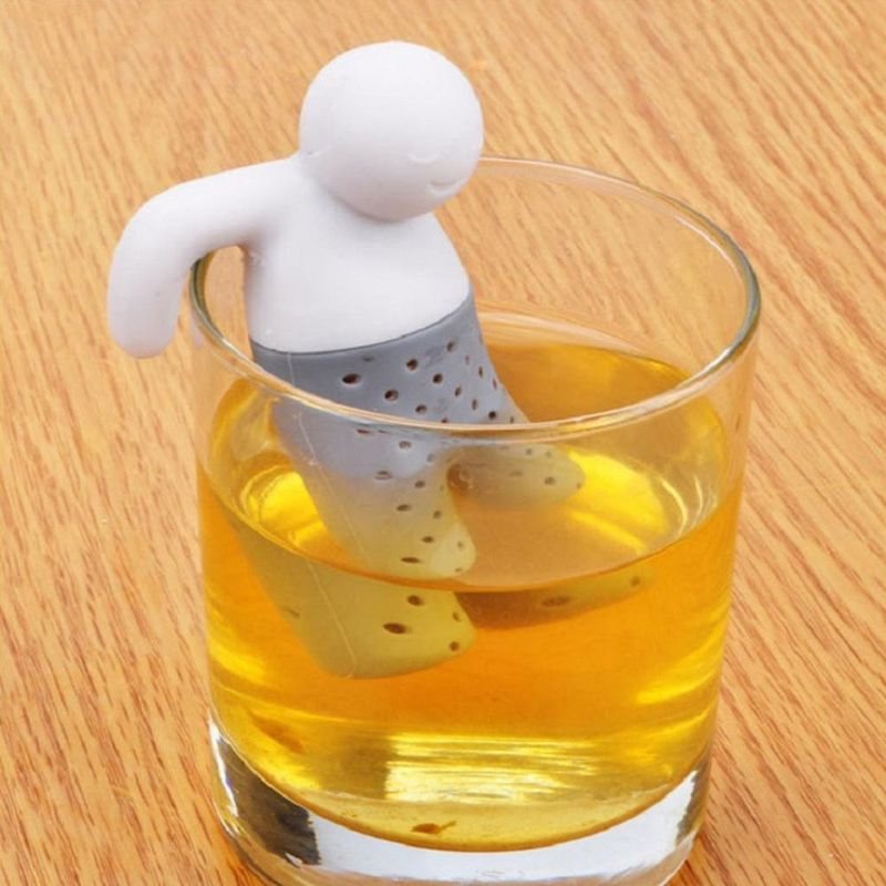 Tesil Silikon Söt Tekanna Mr Little Man Tea Infuser Filter