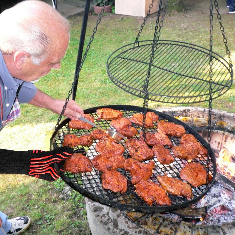 Tvird Bbq Grillning Matlagningshandskar 932°f Värmebeständiga Grillhandskar För Män Kvinnor Köksskyddshandskar