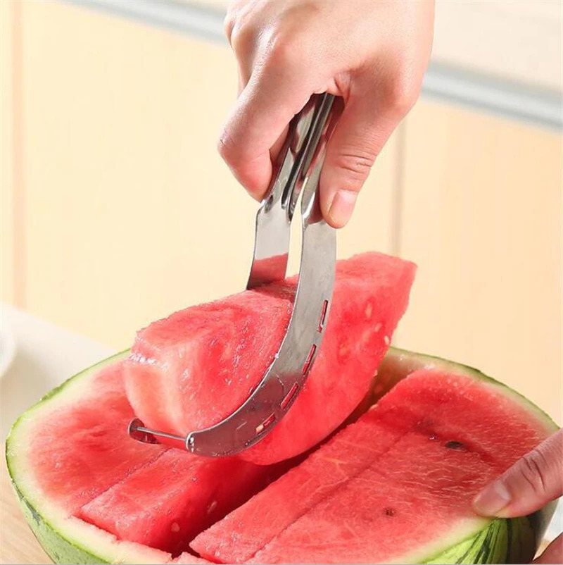 Vattenmelon Slicer Skärkniv Rostfritt Stål Verktyg Tillbehör