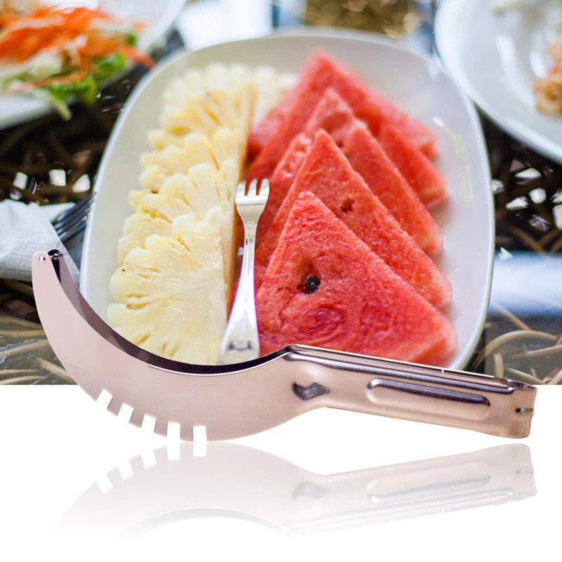 Vattenmelon Slicer Skärkniv Rostfritt Stål Verktyg Tillbehör