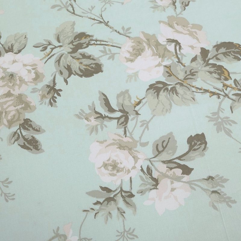 100% Bomull Chinoiserie Peony Blossom Sängkläder Set 3st Lyxigt Mintgrönt Blommigt Påslakanset