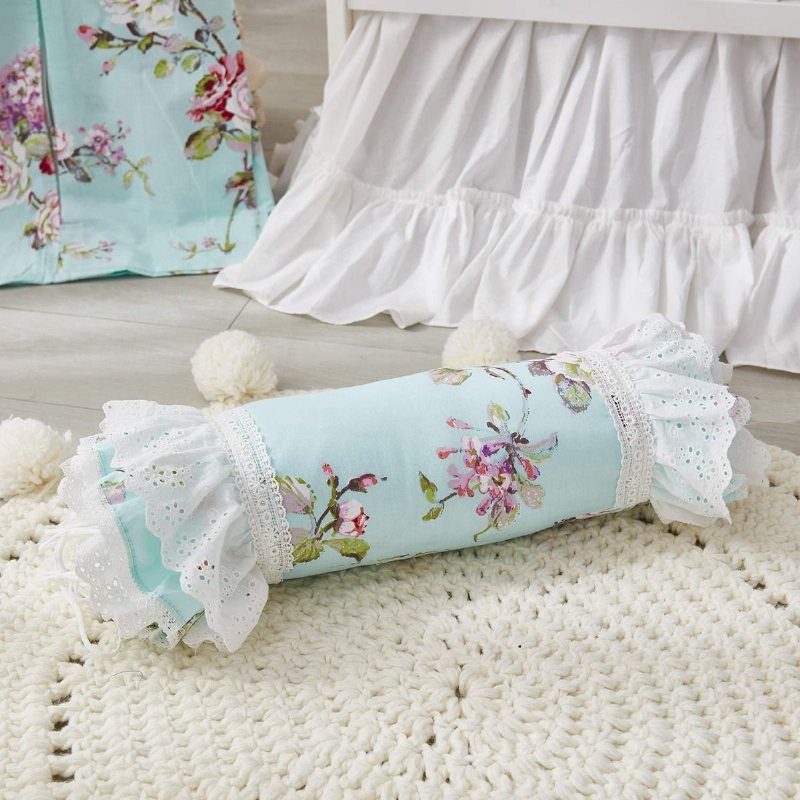 100 % Bomull Farmhouse Baby Girl's Crib Sängkläder Set Fransk Lantlig Stil Hortensia Pion Blommig Nursery Set