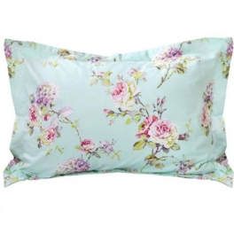 2st Farmhouse Shabby Hortensia Och Rose Blommig Tryckta Kudd Shams Örngott