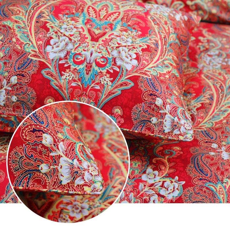 3 St Paisley Damask Mönster Bohemian Påslakan Kvalitet 100% Egyptisk Bomull 1000 Trådantal Supermjukt