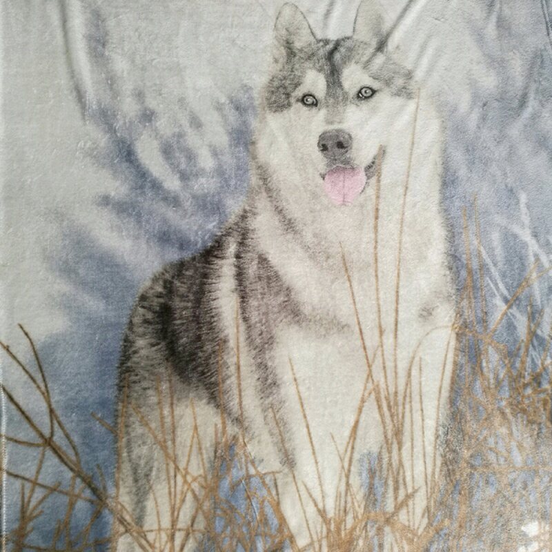 3d Print Husky Filt Soffa Quilt Modeöverdrag Rese Barn Sängkläder Sammet Plysch Throw Fleece