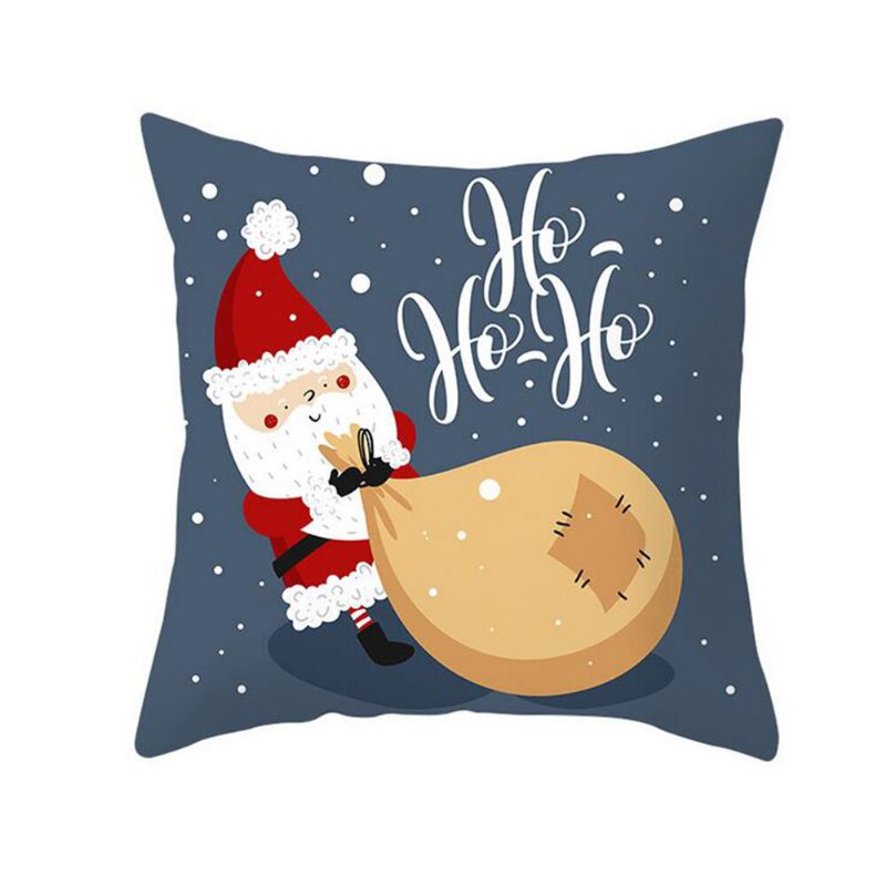 45 X 45 cm Merry Christmas Kuddfodral Polyester Jultomten Älgmönster Dekorativt