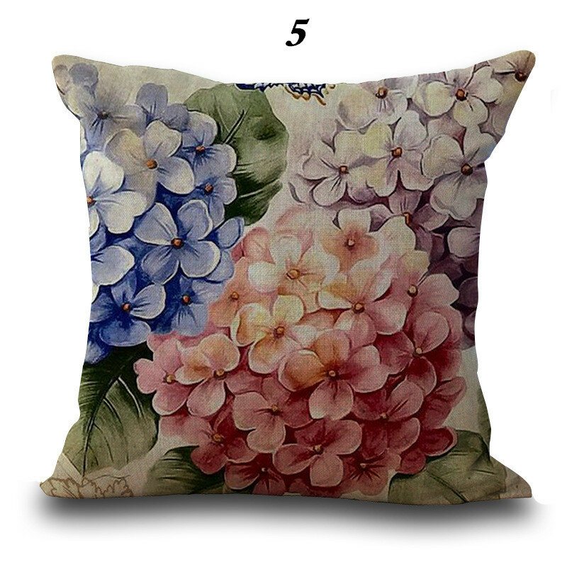 45x45 cm Blomsterstil Tecknad Dekorativ Soffa Kuddfodral Modernt Blomtryckt