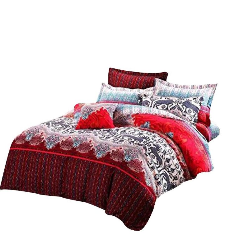 Bohemian Duvet Cover Set Färgglada Boho Sängkläder Set Lakan Style