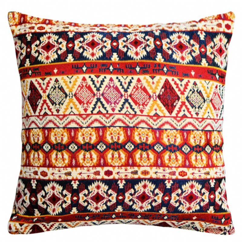 Bohemiska Kuddfodral Retro Jacquard Paket Med 2 Texturerade Chenille Etniska Boho Marockanska Dekorativa Kuddar