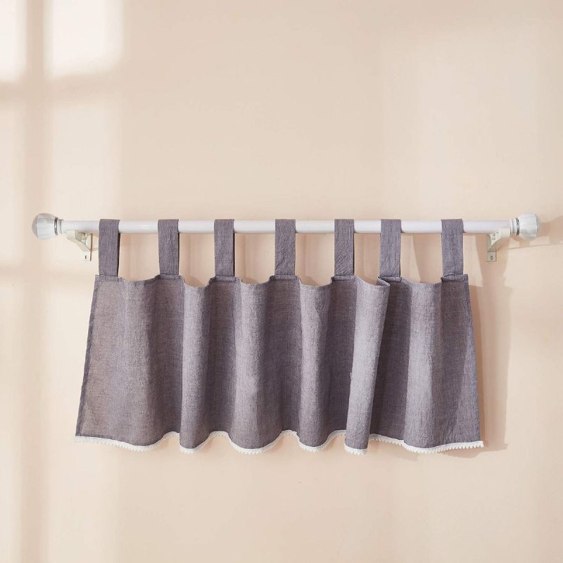 Boho Spjälsängsängset För Pojkar Eller Flickor Pom-pom Solid Grey Nursery Sängkläder Unisex