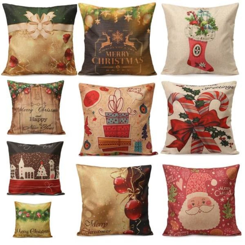 Christmas Series Santa Claus Present Kuddfodral Hemma Soffa Bil