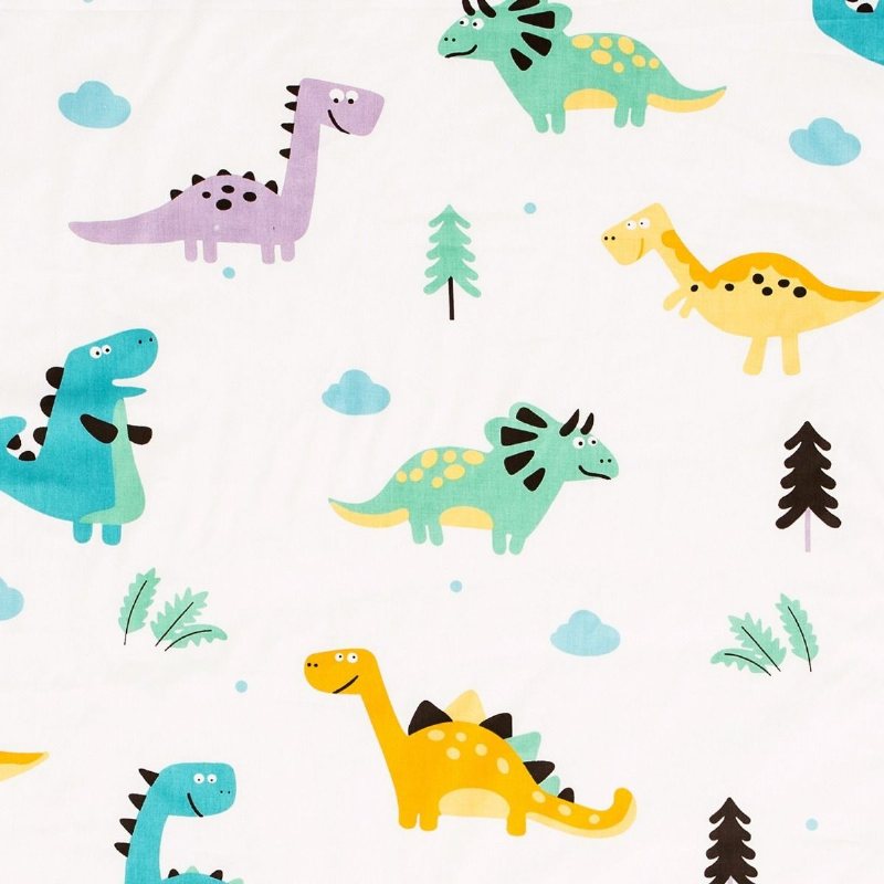 Dinosaur Crib Sängkläder För Pojkar Med Stötdämpare 100 % Hypoallergen Bomull Baby Nursery Set