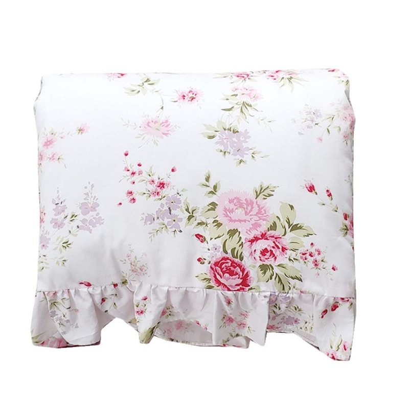 Farmhouse Floral Girl's Portable Spjälsäng Set Rose Rosa Babysäng Med Täcken Kudde 100 % Bomull Samsovande