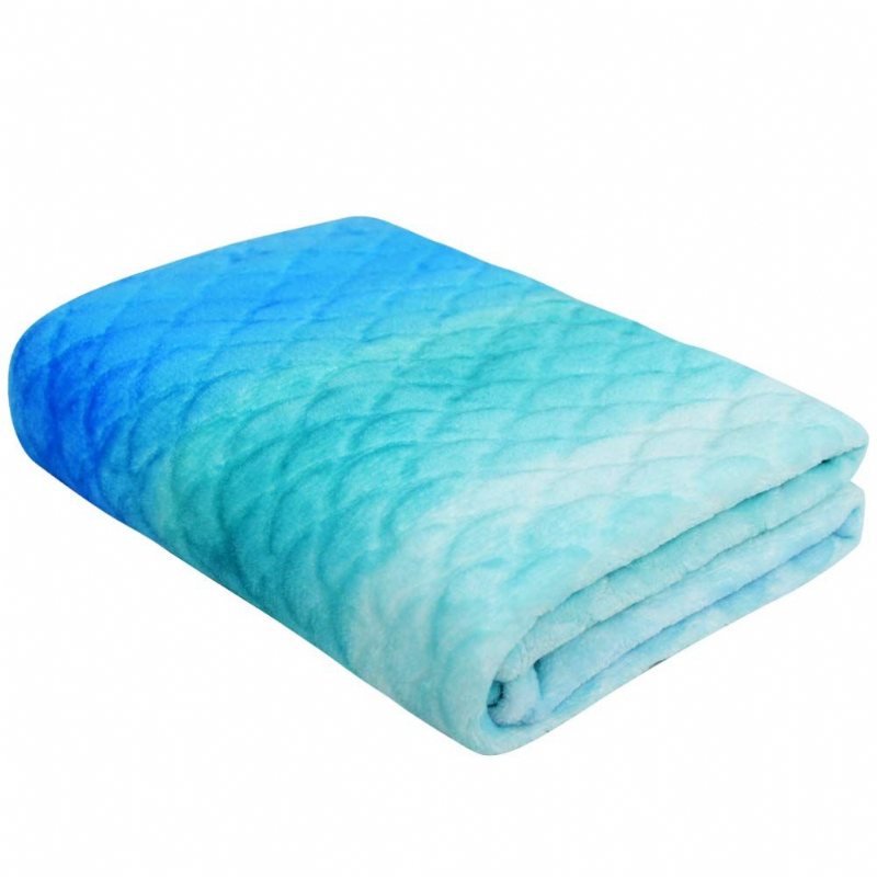 Fleece Ombre Design Sjöjungfru-kastfilt