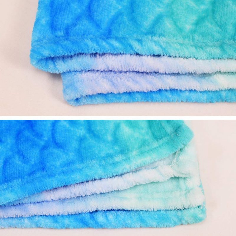 Fleece Ombre Design Sjöjungfru-kastfilt