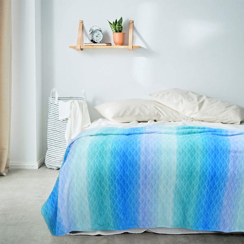 Fleece Ombre Design Sjöjungfru-kastfilt