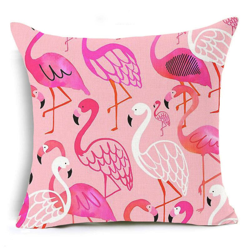 Honana 45x45 cm Kuddfodral Heminredning Flamingo Palmblad Design 16 Valfria Mönster