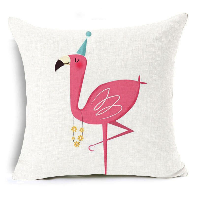 Honana 45x45 cm Kuddfodral Heminredning Flamingo Palmblad Design 16 Valfria Mönster