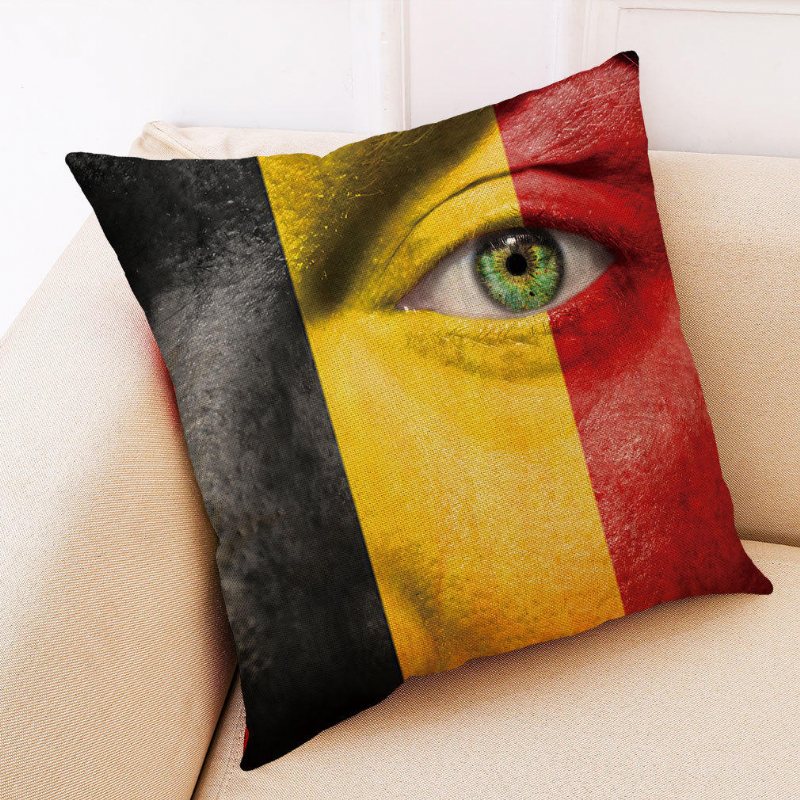 Honana Bx The 2023 World Cup Cotton Linne Kuddfodral Eye National Flag