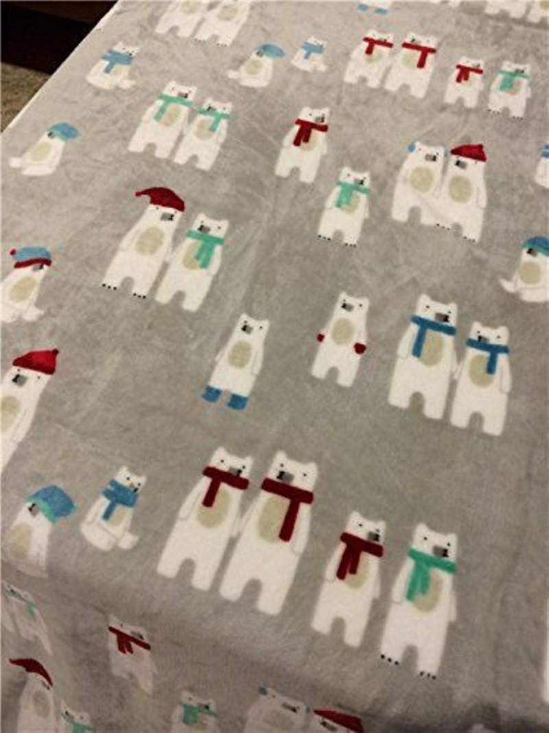 Ice Bear Pattern Filt Coral Fleece Barn Vuxna Snuggie