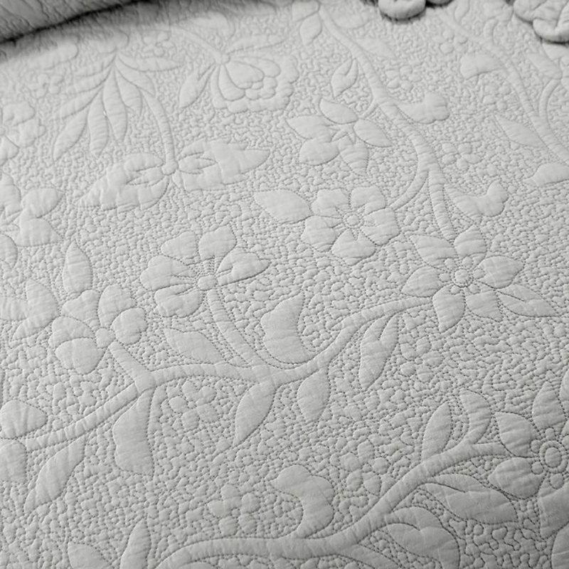 Lyx Farmhouse Sängkläder Quilt Set Queen Size Quiltat Överkast Coverlet Set Bomull