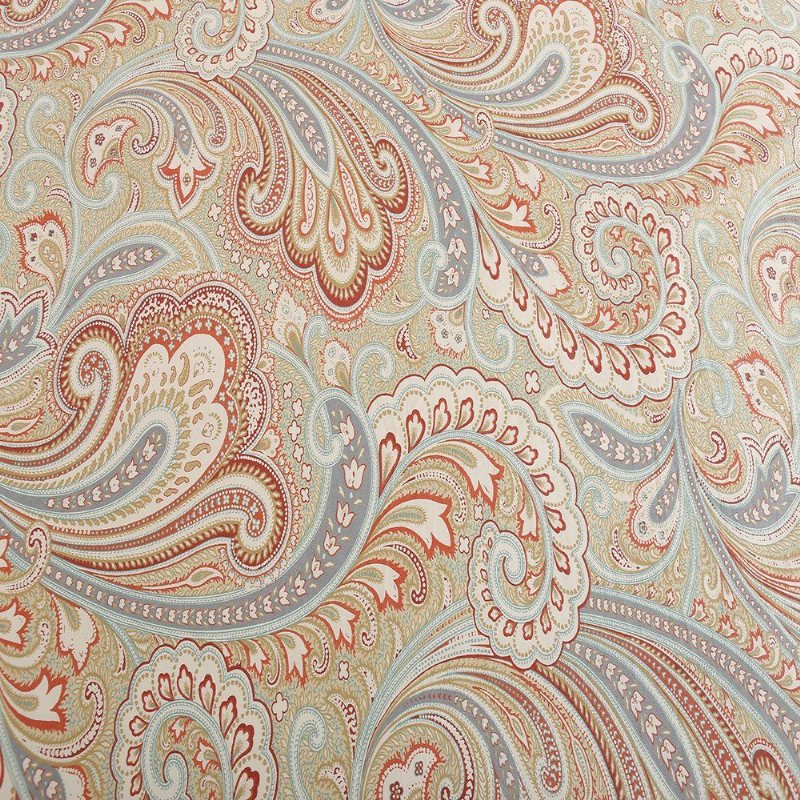 Lyxig Paisley Sängkläder Design Lakan 800 Trådantal 100% Egyptisk Bomull Khaki