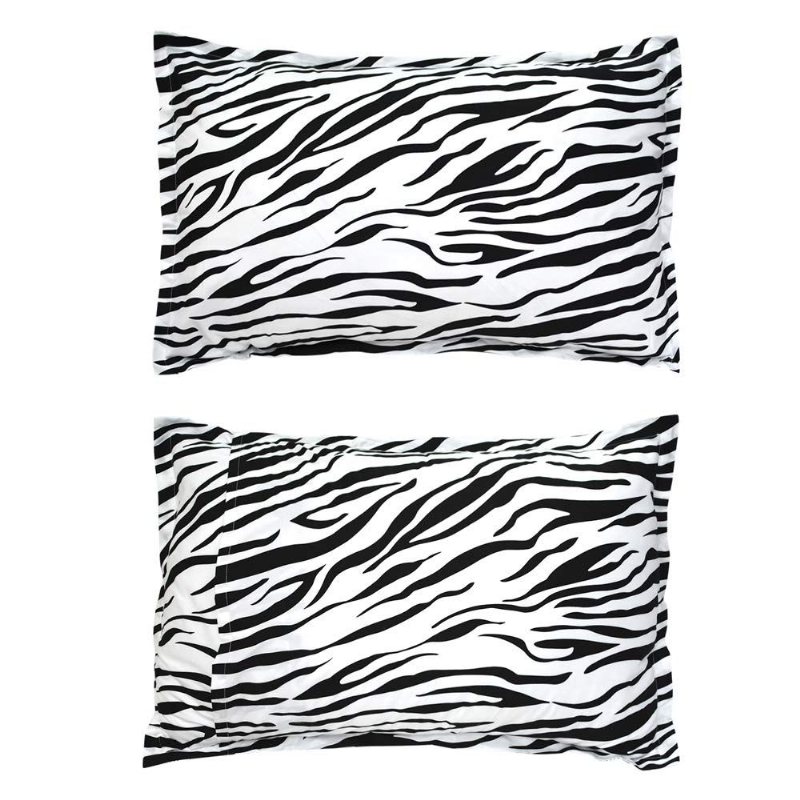 Mikrofiberkuddfodral-2-pack Zebra Stripe Svart Och Vitt