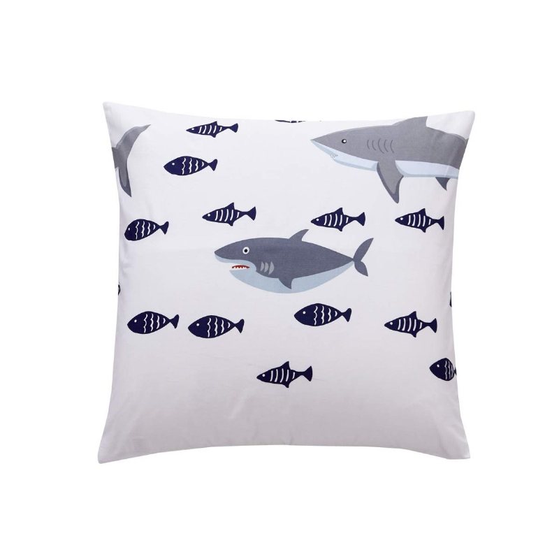 Nautical Ocean Shark-tema Dekorativt Kuddfodral 18 X 18 1-delad