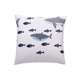 Nautical Ocean Shark-tema Dekorativt Kuddfodral 18 X 18 1-delad