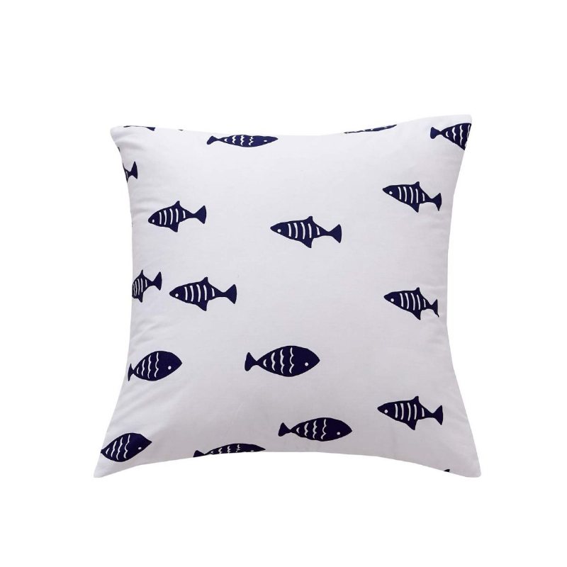 Nautical Ocean Shark-tema Dekorativt Kuddfodral 18 X 18 1-delad