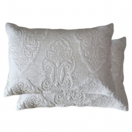 Paisley Quilted Kudd Shams Standardstorlek Kuddfodral Set Med 2 100% Bomull