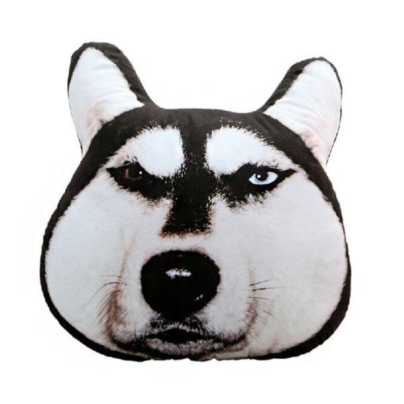 Plysch 3d-tryckt Samojed Husky Doge Dog Kastkudde Alaska Dog Cushion