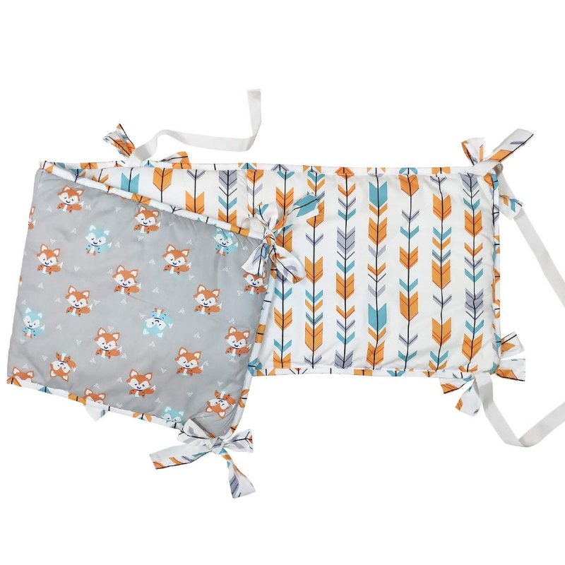 Spjälsängsängsatser För Pojkar Flickor Woodland Fox Arrow Baby Nursery Sängkläder Unisex100 % Andningsbar Bomull