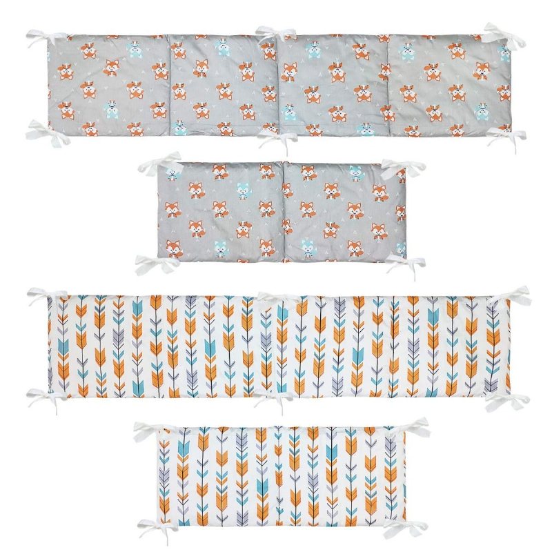 Spjälsängsängsatser För Pojkar Flickor Woodland Fox Arrow Baby Nursery Sängkläder Unisex100 % Andningsbar Bomull