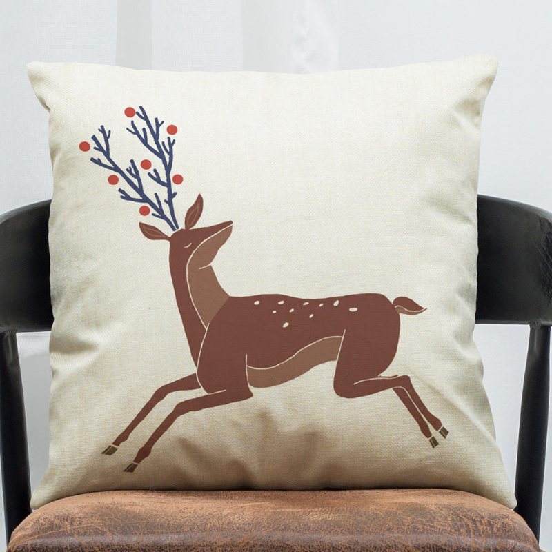 Supermjuk Plysch Modern Minimalistisk Stil Deer Nordic Cotton Örngott För Hemsoffa Decation