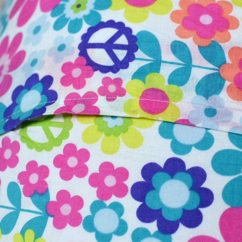 Täckenset För Tjejer I Full Storlek Peace Sign Sängkläder Set Pastell Patchwork Quilt Set 100 % Bomull 3-delad