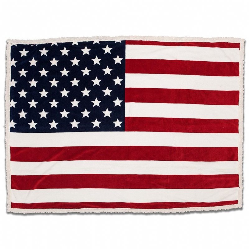 Vändbar Flanellfleece Sherpa Patriotic Usa Flaggfiltthe Stars And Stripes Old Glory The Star-spangled Banner Throw