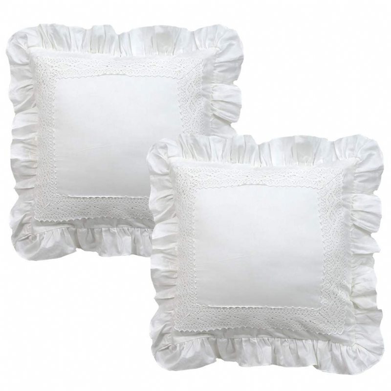 Vita Kuddar Shams 2 Pack Rufsigt Kuddfodral