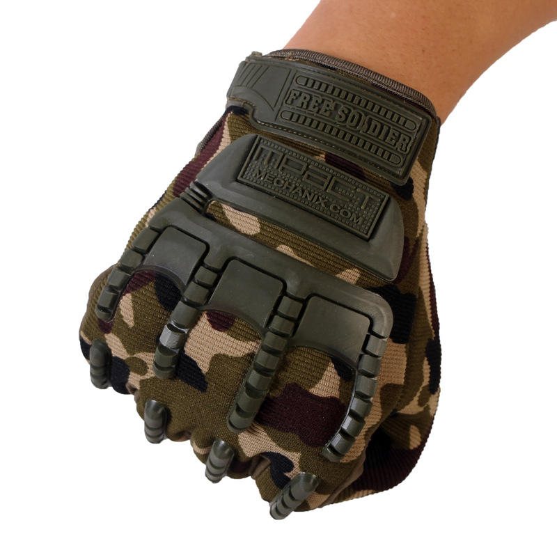 1 Par Gratis Solider Tactical Glove Ridhandskar Helfingerhalksäkra Handskar För Cykling Camping Jakt