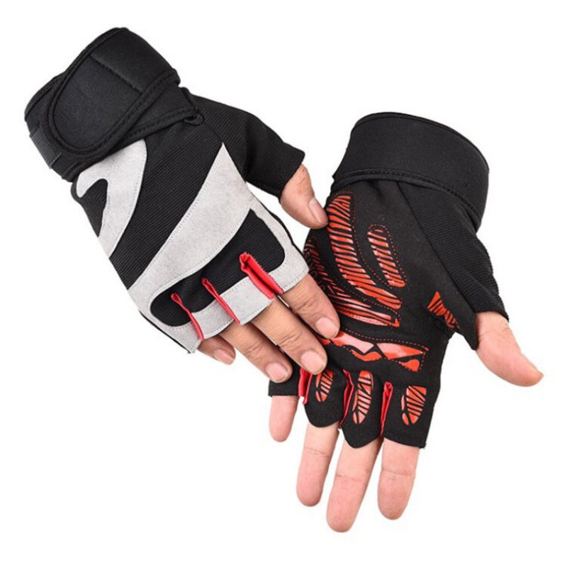 1 Par Kaload Tactical Glove Cykling Half Finger Unisex Handskar Silikon Anti-halk Andas Fitness