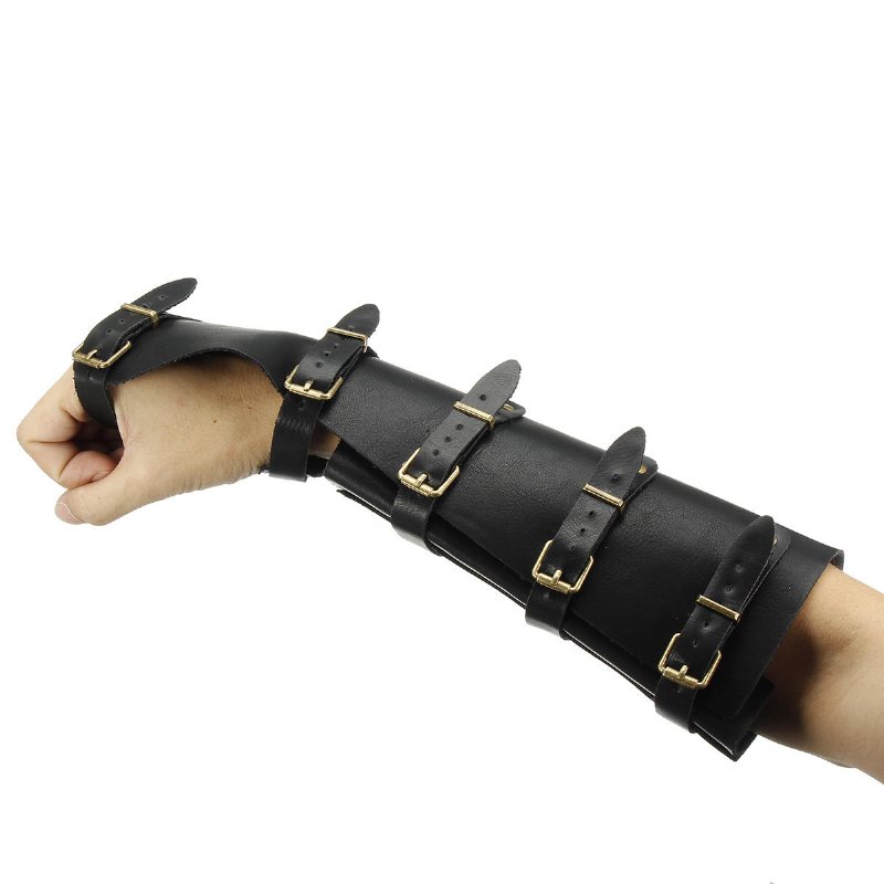 1 Par Läder Armstöd Utomhus Jakt Taktiska Hand Bracers