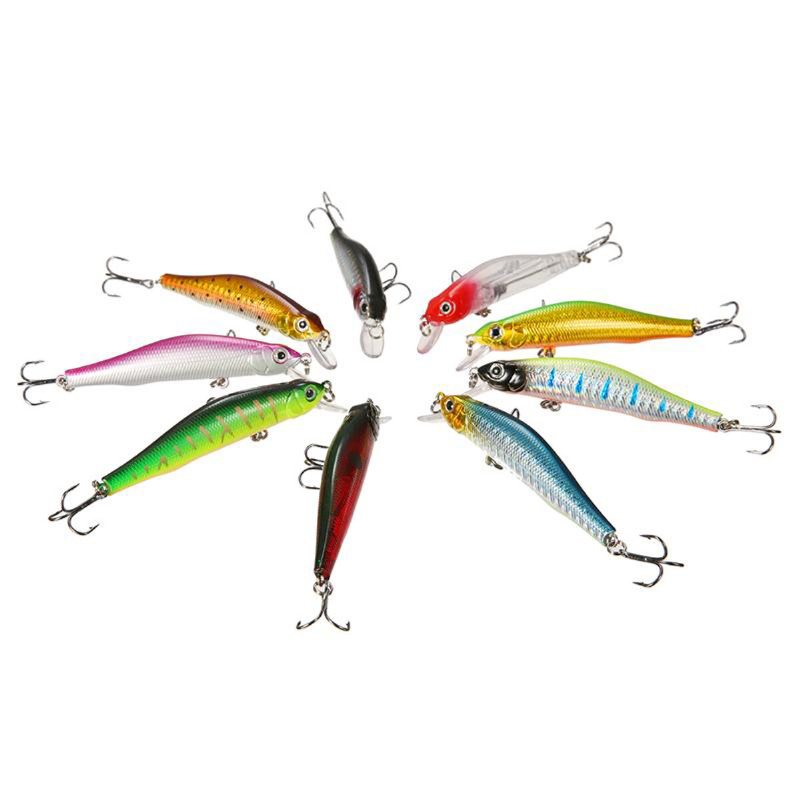 1 St 80 mm/3.15" 8.5 G Magnet Minnow Fishing Lure Konstgjord Hårdbetskrok 3d Ögon Havsfiske