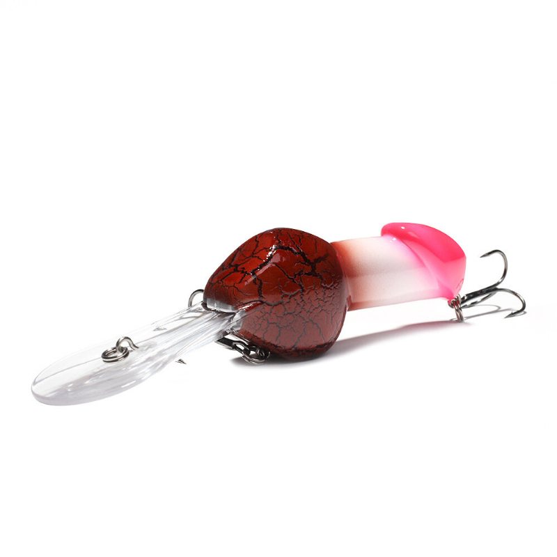 1 Stk 85mm 27g Big Minnow Hard Fishing Lure Dykning 2-3m Swimbbait Funny Rattle Bait Crankbait Spinner Bass With Trible Krokar Present För Män