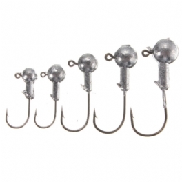 10st Jig Head Fiskekrokar Bly Round Jigs Krokar Fiskeredskap