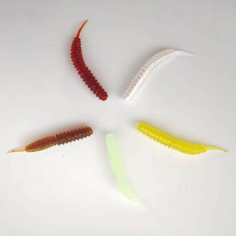 10st/set 6cm 1.4g Silikon Mjukt Fiskemaskbeten Artificiell Pesca Spiral Bass Fiskedrag