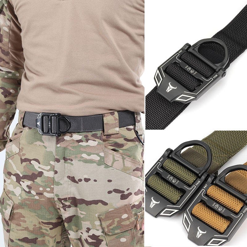 125cm Enniu E24 Military Fan Tactical Belt Funch Free Outdoor Nylon Midjebälte För Män Kvinnor