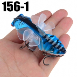 1psc 7.5 cm Artificiellt Bete Fiskedrag Insekts Roterande Vingar Swimbbait Fiskekrok